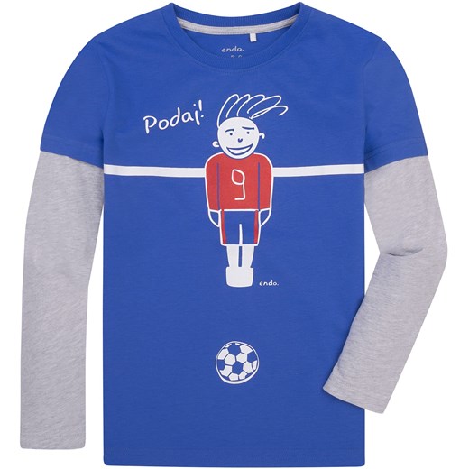 Koszulka z długimi, odcinanymi rękawami dla chłopca 9-13 lat fioletowy Endo 146 endo.pl