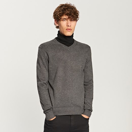 Reserved - Gładki sweter - Szary