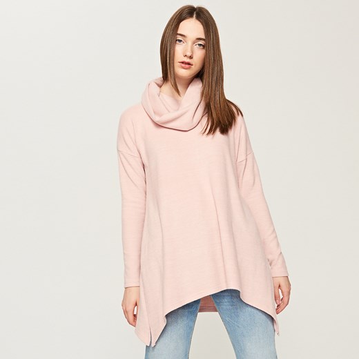 Reserved - Rozkloszowany sweter - Różowy