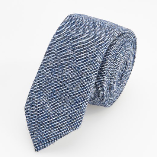 Reserved - Krawat z domieszką wełny - Granatowy