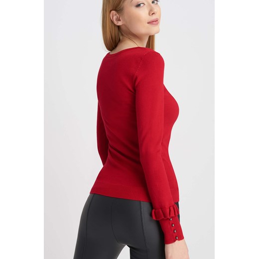 Sweter z perełkami Orsay czerwony M orsay.com