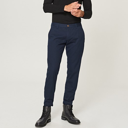 Reserved - Eleganckie spodnie - Niebieski czarny Reserved 36 