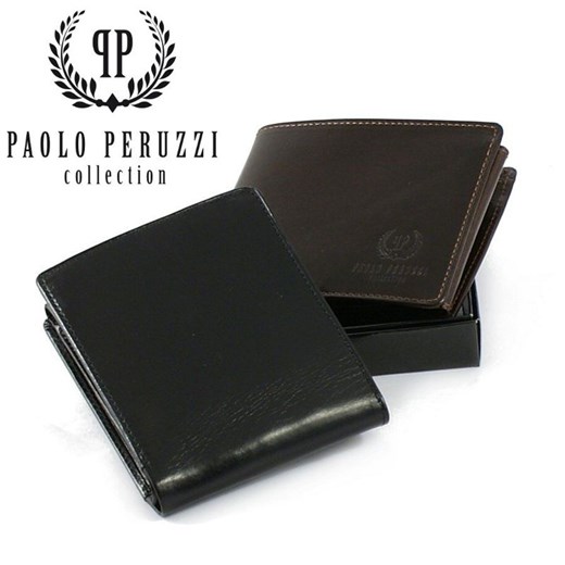 Ekskluzywny portfel męski Paolo Peruzzi Davet Czarny Paolo Peruzzi czarny One Size merg.pl