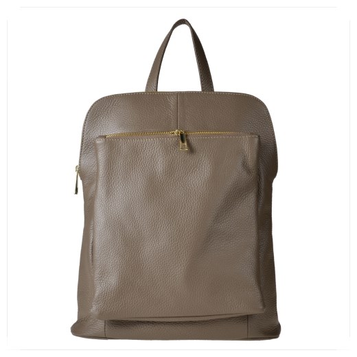 Plecak skórzany taupe lekki Genuine Leather melon.pl