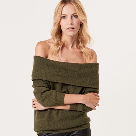Mohito - Sweter z domieszką wełny - Zielony  Mohito S 