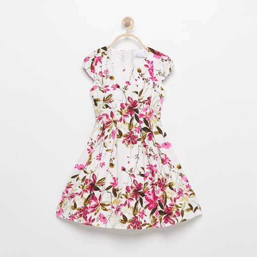 Reserved - Sukienka w kwiaty - Kremowy Reserved  134 