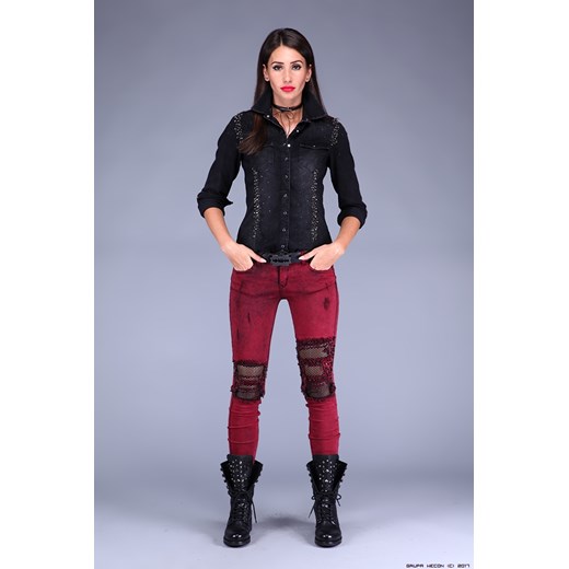 D-SHE ** Zdobiona Koszula w Czerni D-she niebieski M LUXURYONLINE