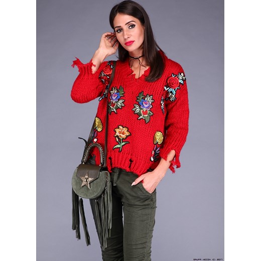 MELLY&CO ** Półsportowe Elastyczne Jeansy - Khaki pomaranczowy Melly&co XS LUXURYONLINE