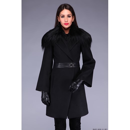 GIL SANTUCCI ** Ekskluzywny Płaszczyk 2w1 - Czerń czarny Gil Santucci M LUXURYONLINE