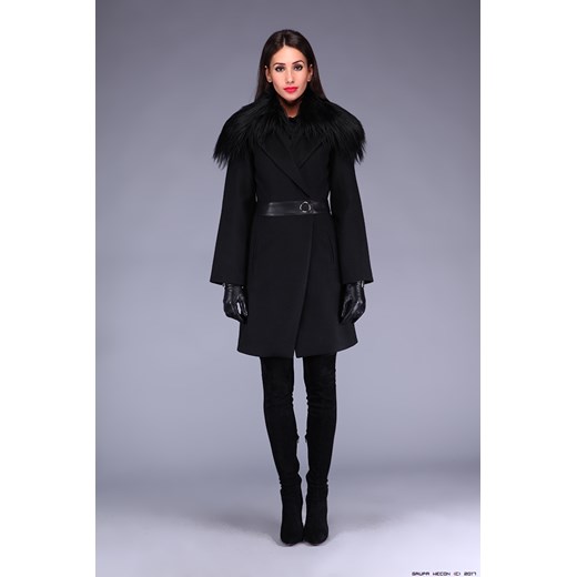GIL SANTUCCI ** Ekskluzywny Płaszczyk 2w1 - Czerń czarny Gil Santucci XS LUXURYONLINE