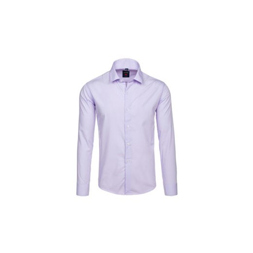 Koszula męska elegancka z długim rękawem fioletowa Denley TS100  Denley.pl 2XL okazyjna cena  