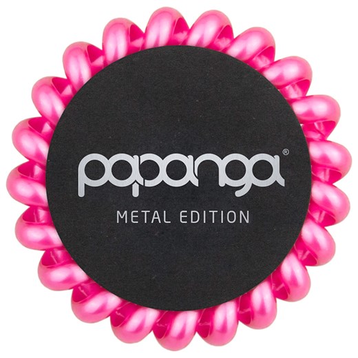 Papanga Metallic Dragon Big | Elastyczna gumka do włosów (duża): metaliczny róż