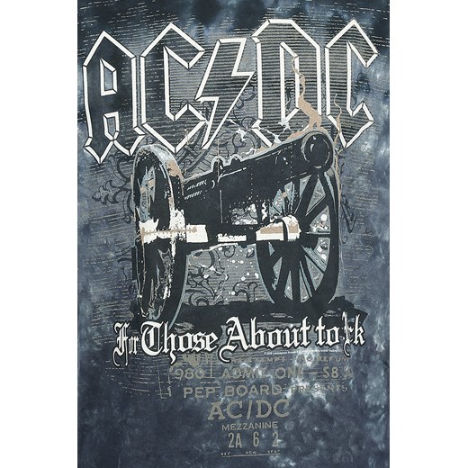 AC/DC - For Those About To Rock - Cannon - T-Shirt - czarny