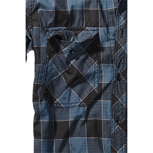 Brandit - Checkshirt - Koszula z długim rękawem - niebieski szary czarny