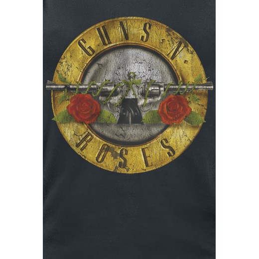 Guns n Roses - Distressed Bullet - Top - czarny