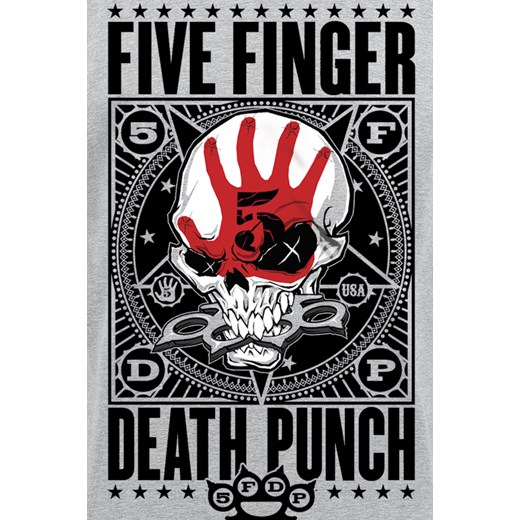 Five Finger Death Punch - Punchagram - T-Shirt - odcienie szarego
