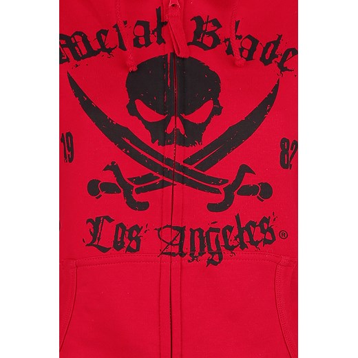 Metal Blade - Pirate Logo - Bluza z kapturem rozpinana - czerwony