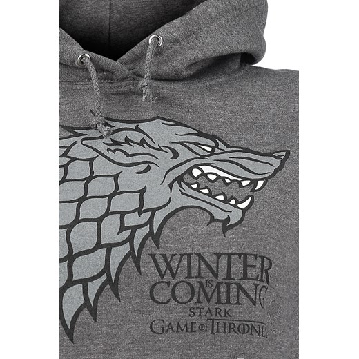 Gra o Tron - House Stark - Winter Is Coming - Bluza z kapturem - odcienie szarego