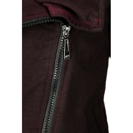 Black Premium by EMP - Asymetric Vintage Zipper - Bluza z kapturem rozpinana - burgund