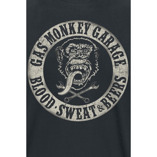 Gas Monkey Garage - Blood, Sweat &amp; Beers - T-Shirt - czarny