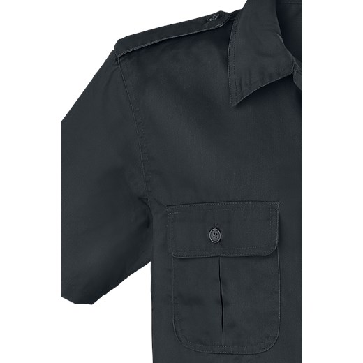 Brandit - 1/2 Sleeve US Shirt - Koszula z krótkim rękawem - czarny