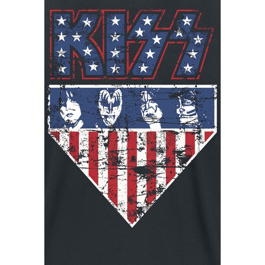 Kiss - Stars &amp; Stripes - T-Shirt - czarny