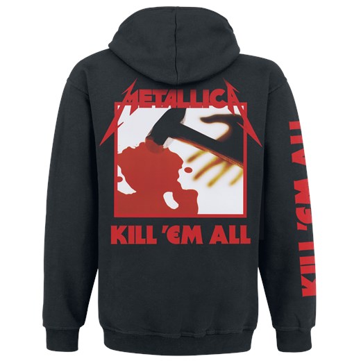 Metallica Kill 'Em All Bluza z kapturem rozpinana czarny