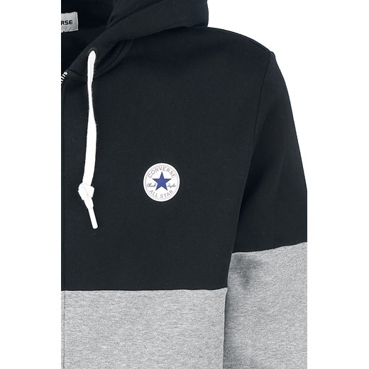 Converse Core Colorblock Full-Zip Hoodie Bluza z kapturem rozpinana czarny/szary