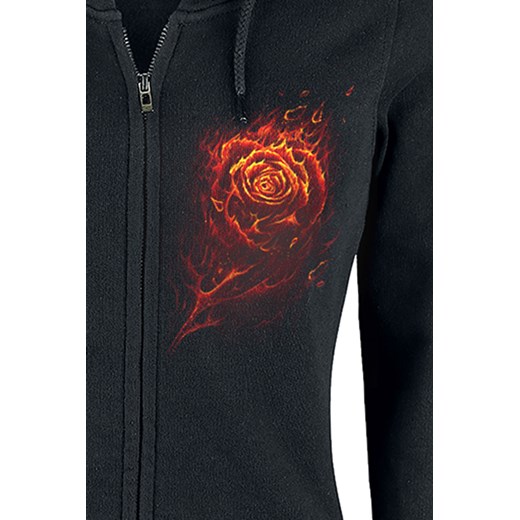 Spiral - Burnt Rose - Bluza z kapturem rozpinana - czarny