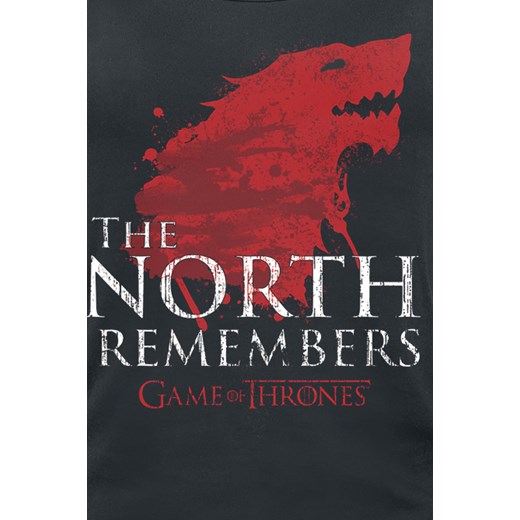 Gra o Tron - House Stark - The North Remembers - Top - czarny