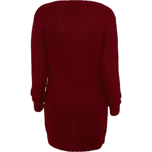 RED by EMP - Dark-Red Knitted Jumper - Sweter - burgund