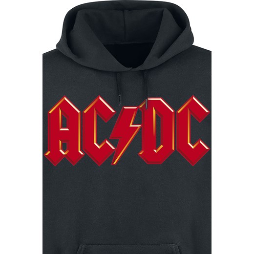 AC/DC - Red Logo - Bluza z kapturem - czarny