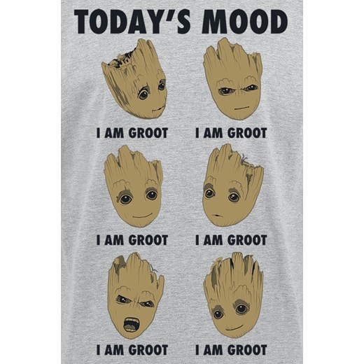 Guardians Of The Galaxy - 2 - Groot Today&apos;s Mood - T-Shirt - odcienie jasnoszarego