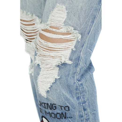 Fashion Victim - Destroyed Patch Jeans - Jeansy - niebieski