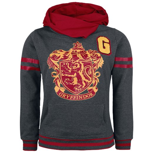 Harry Potter Gryffindor Shawl Bluza z kapturem damska odcienie szarego/czerwony