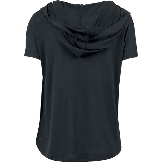Urban Classics - Ladies Short Viscose Hoodie - T-Shirt - czarny