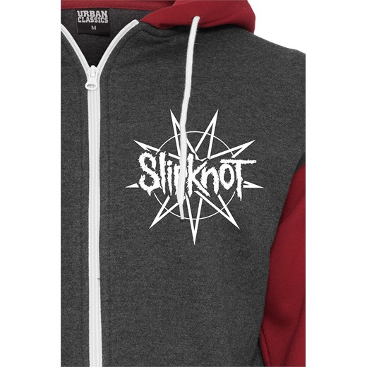 Slipknot - Goat Star Logo - Bluza z kapturem rozpinana - czerwony/szary