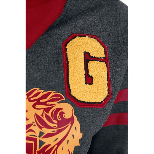 Harry Potter Gryffindor Shawl Bluza z kapturem damska odcienie szarego/czerwony