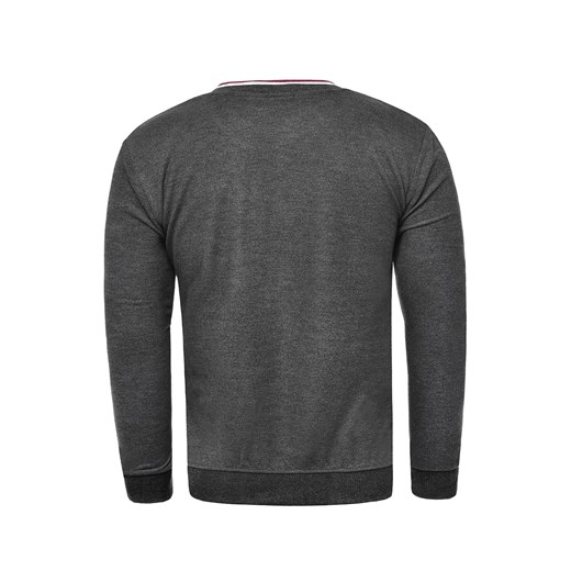 V-neck sweter męski CMR 4809  - antracytowy Risardi  XL 