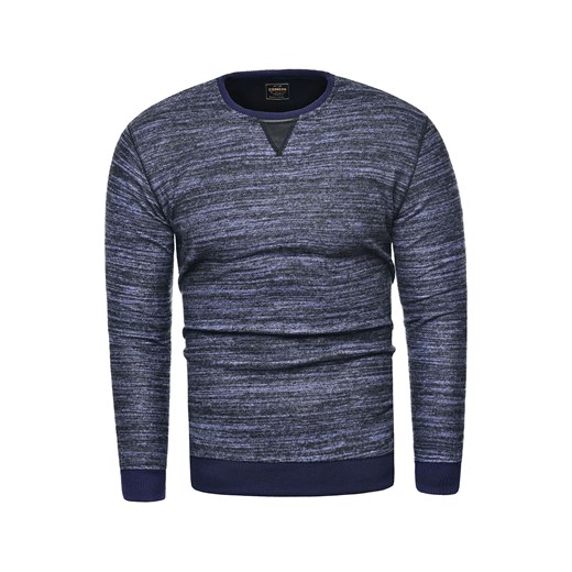 Modny sweter męski CMR 4910  - granatowy  Risardi L 