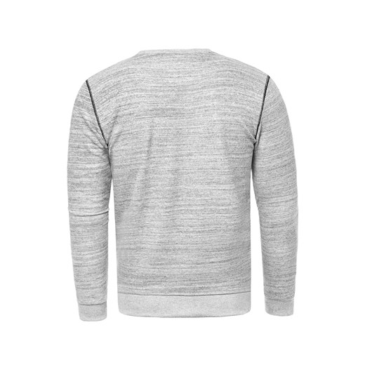 Ciepły sweter męski CMR 4910  - szary  Risardi M 