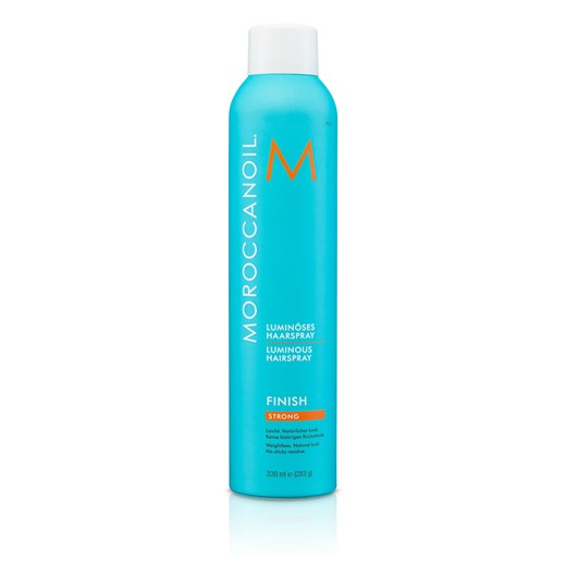MoroccanOil Luminous Hair Spray Strong - silnie-utrwalający lakier do włosów 330ml - Wysyłka w 24H! Moroccanoil turkusowy  Estyl.pl