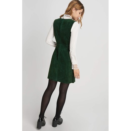 Zamszowa sukienka bez rękawów zielony ORSAY 36 orsay.com