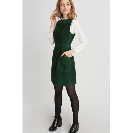Zamszowa sukienka bez rękawów ORSAY zielony 34 orsay.com