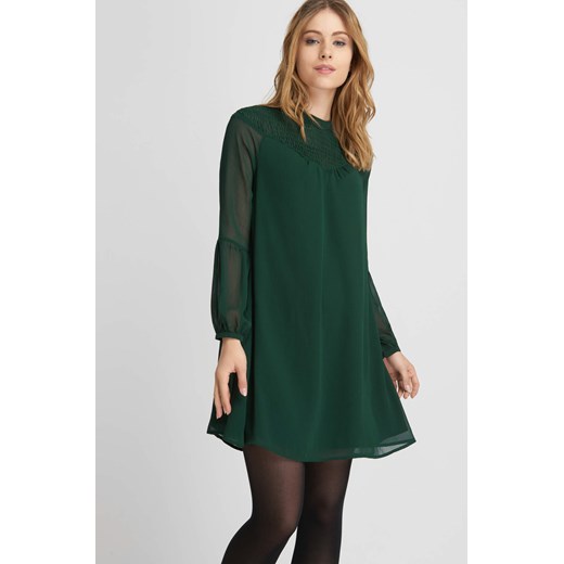 Luźna sukienka z szyfonu zielony ORSAY 42 orsay.com