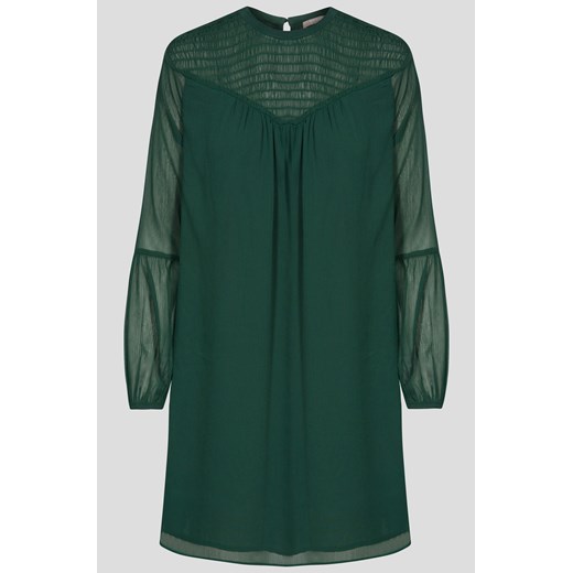 Luźna sukienka z szyfonu zielony ORSAY 38 orsay.com