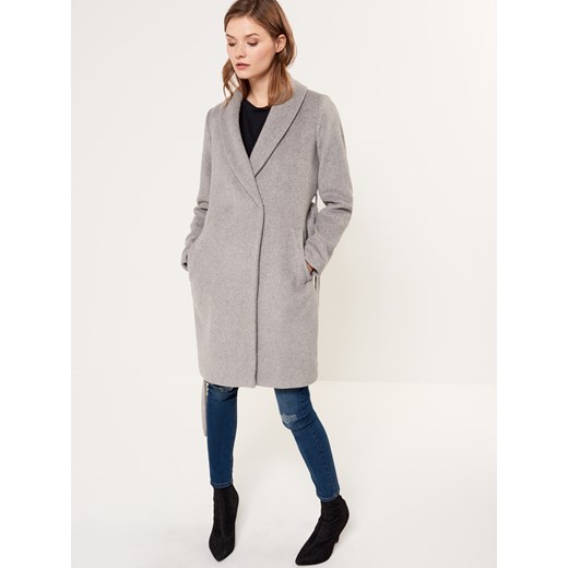 Mohito - Płaszcz z wełną - Szary