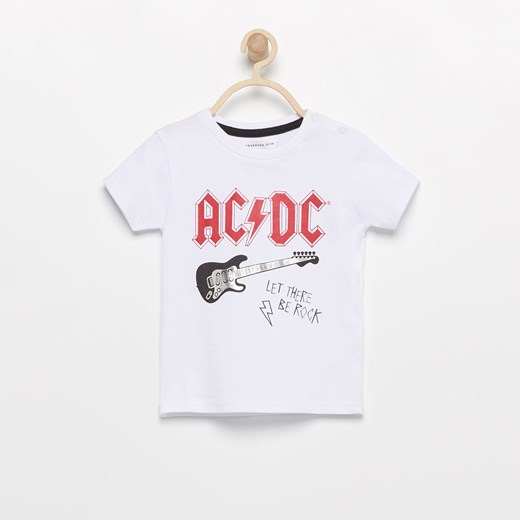 Reserved - T-shirt acdc - Biały  Reserved 68 
