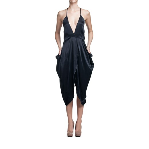 Sukienka STEVIE NICKS BLACK TEXAS TEA mostrami elegancki