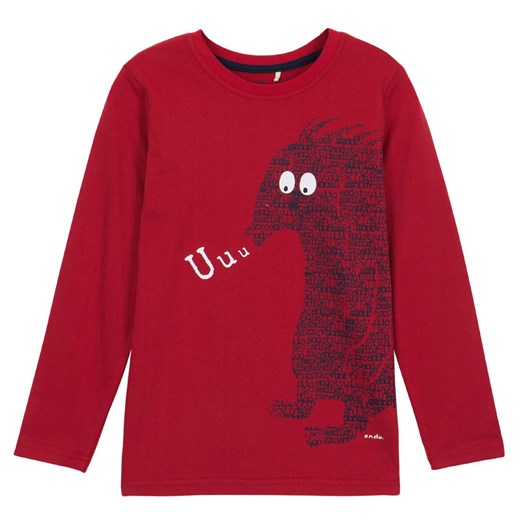 T-shirt z długim rękawem dla chłopca 3-8 lat Endo czerwony 128 okazja endo.pl 